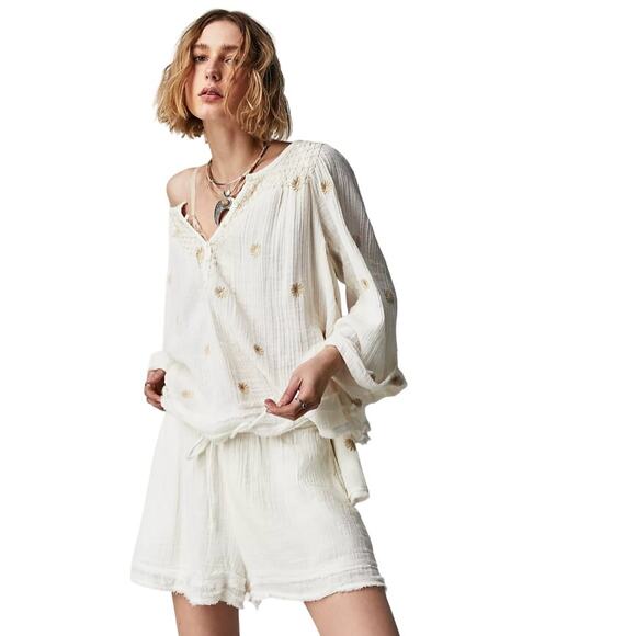 Free People Aldous Set in Ivory Combo size Medium - Picture 1 of 4